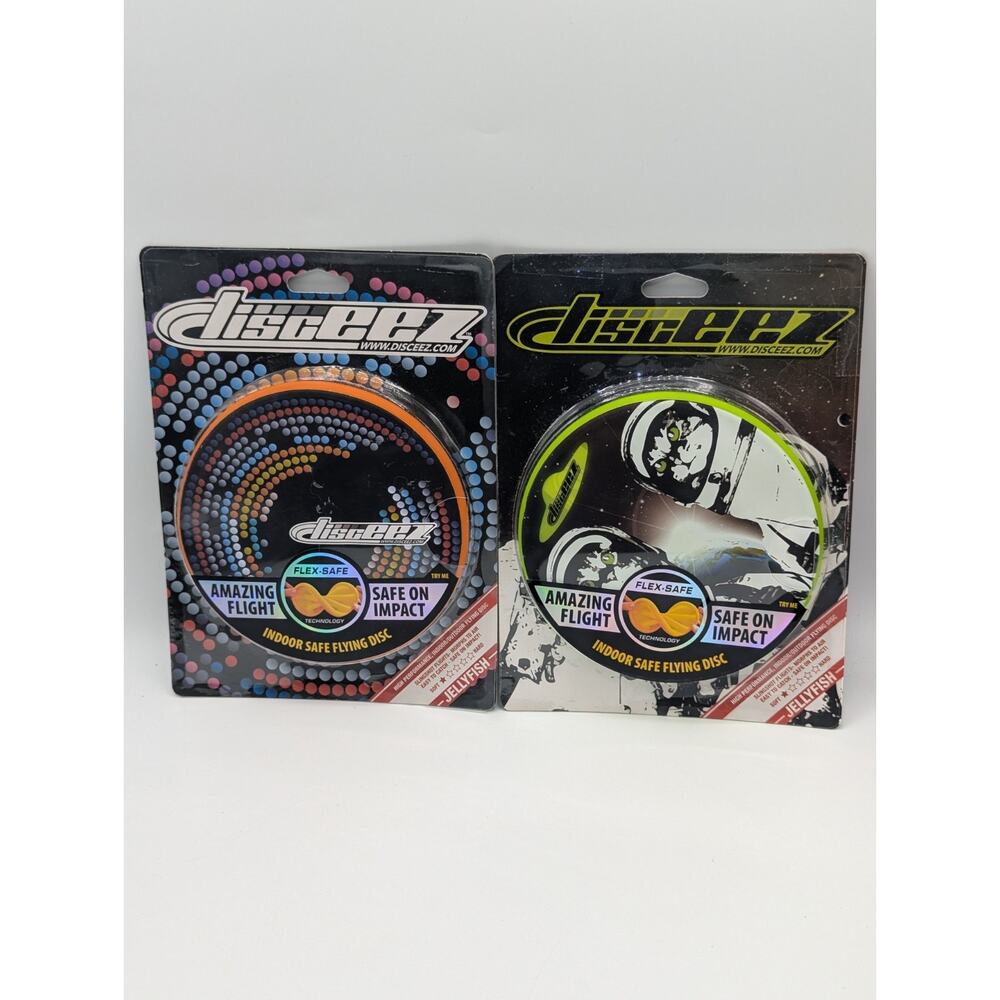 2-Pack Disceez Indoor Safe 5" Flying Discs 2018 Series 1 Jellyfish New